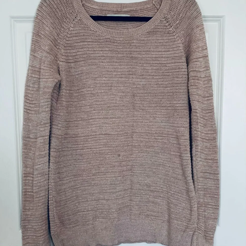 Loft Blush Knit Cotton Sweater - Picture 4 of 9